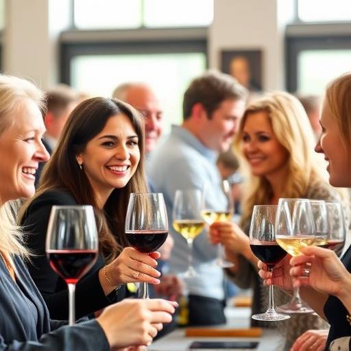 Imagen de la cata de vinos del mes pasado, mostrando a los participantes disfrutando de la degustaci&radic;&ge;n.